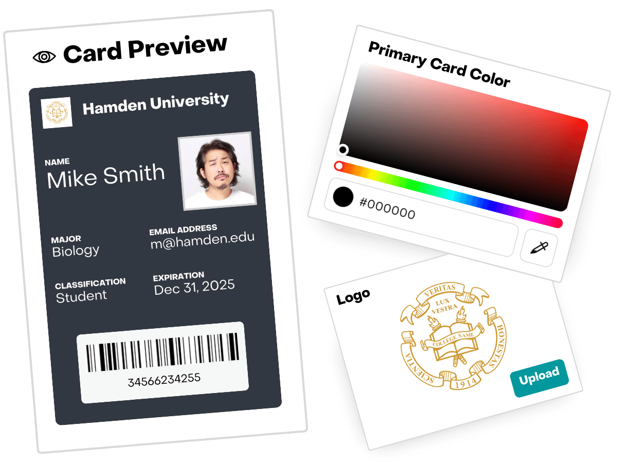 Id membership card customization elements